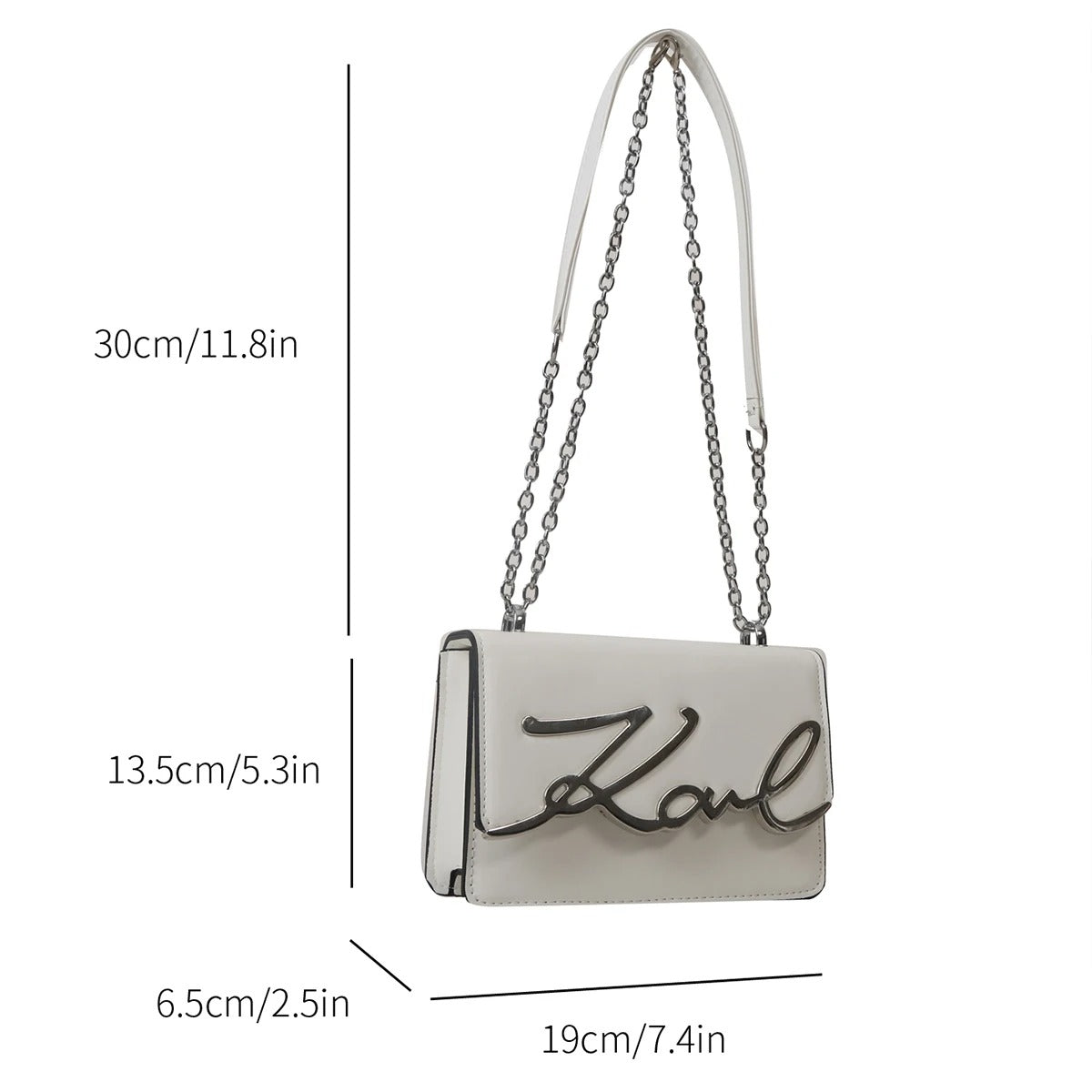 Metal Letter Logo Chain-link Strap