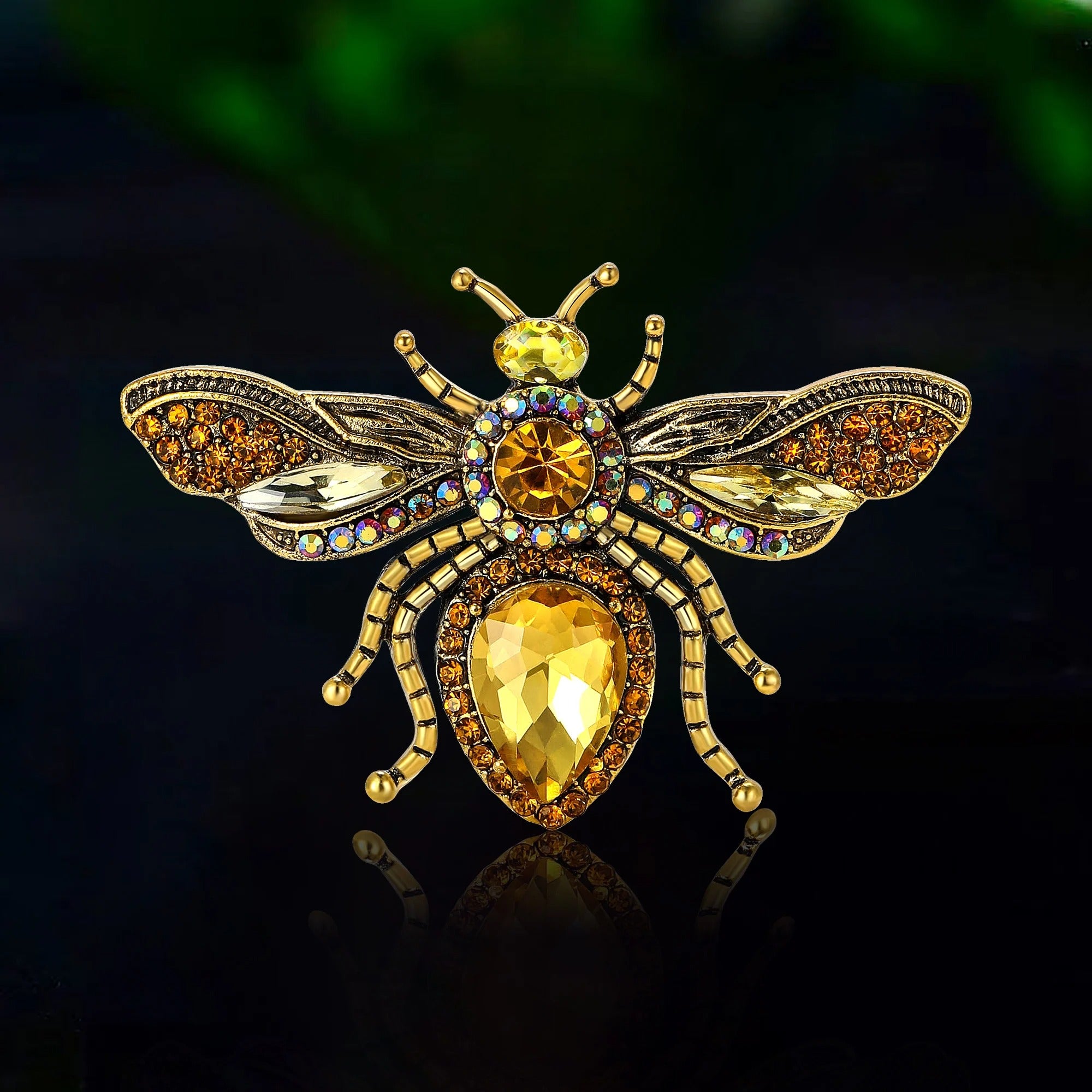 Rhinestone Bee Brooches for Women