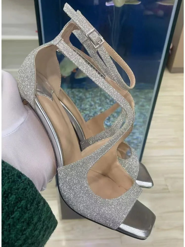 Summer New Fashionable High-heeled Women's Open Toed