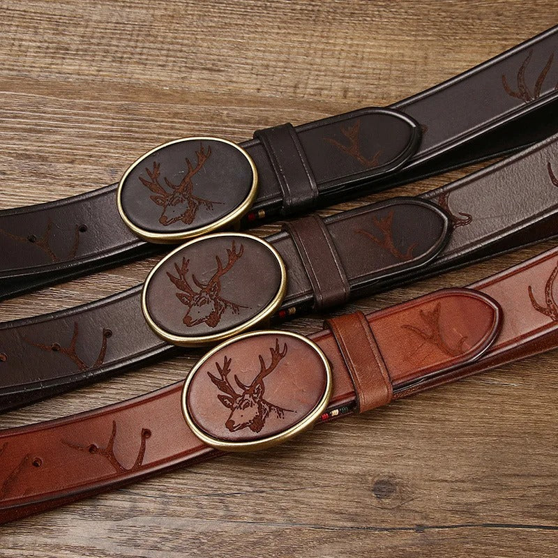 3.8CM Pure Cowhide High Quality Genuine Leather Belts for Men Brand Strap