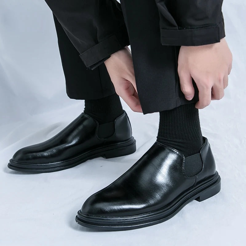 Men's riding boots British low-top short leather boots