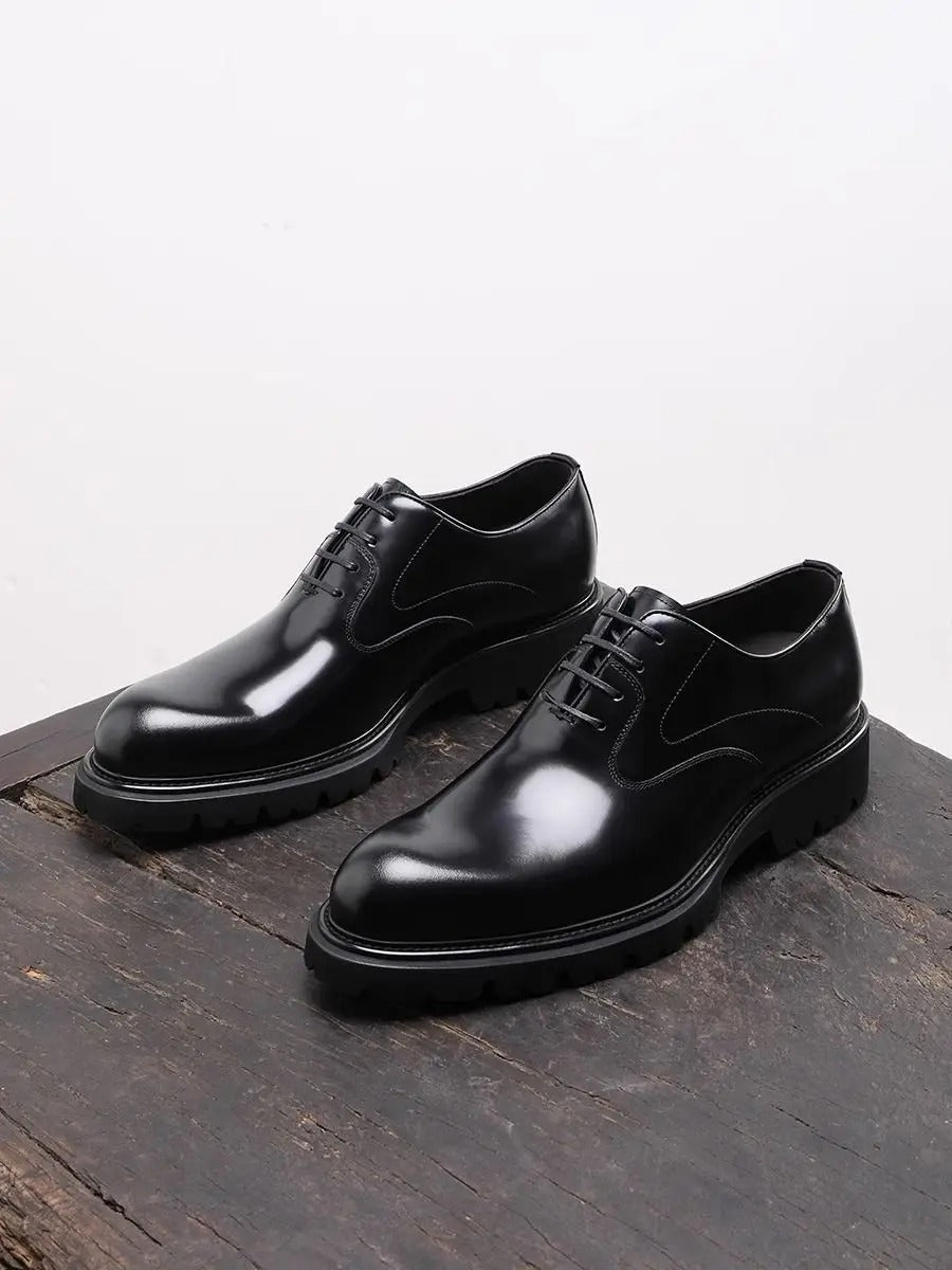 British Style Trendy Formal Business Young Commuter Shiny Oxford