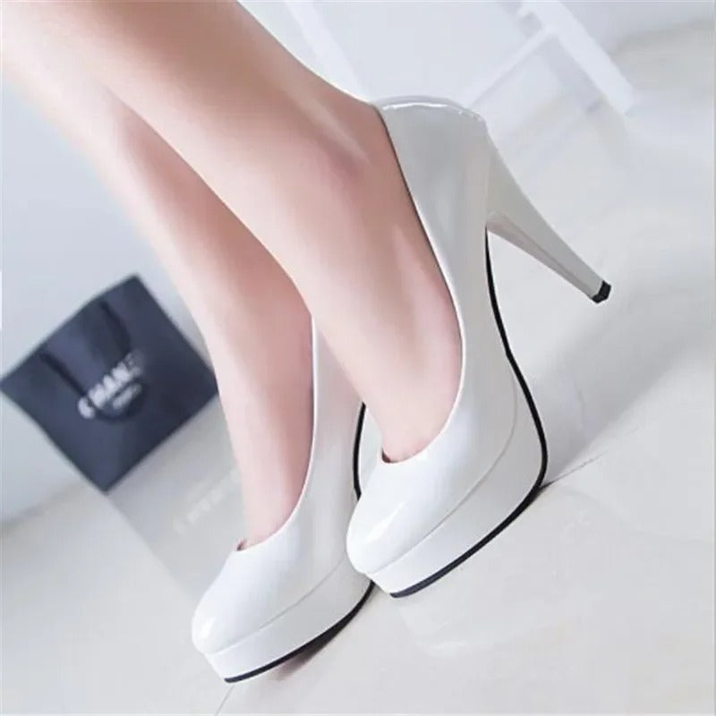 Women Pumps Fashion Classic Patent Leather High Heels