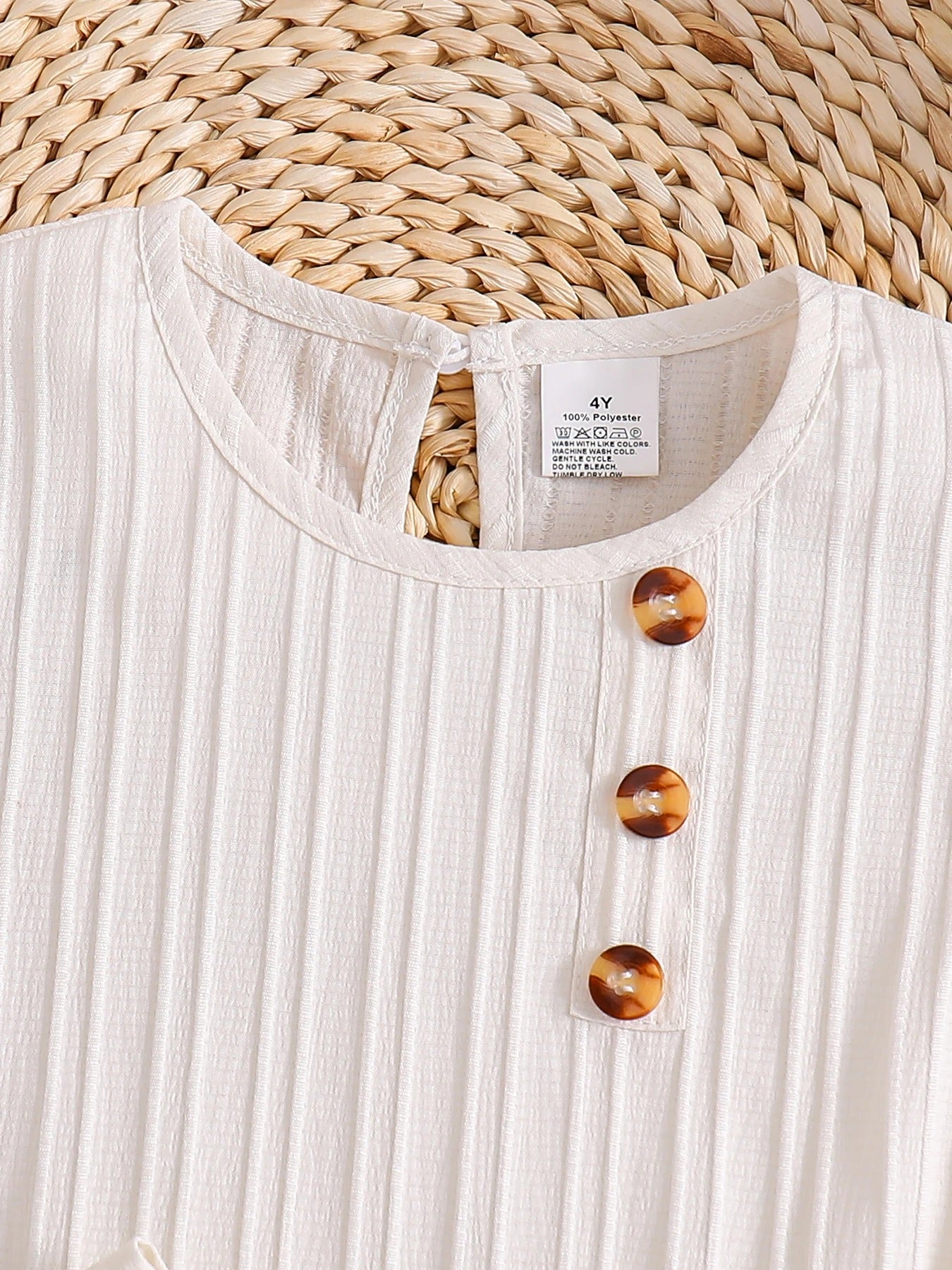color round neck flying sleeve dress summer clothing + small satchel.