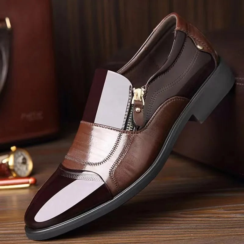 anti slip flat Fashion Business Zipper Footwear Casual comfort male shoe