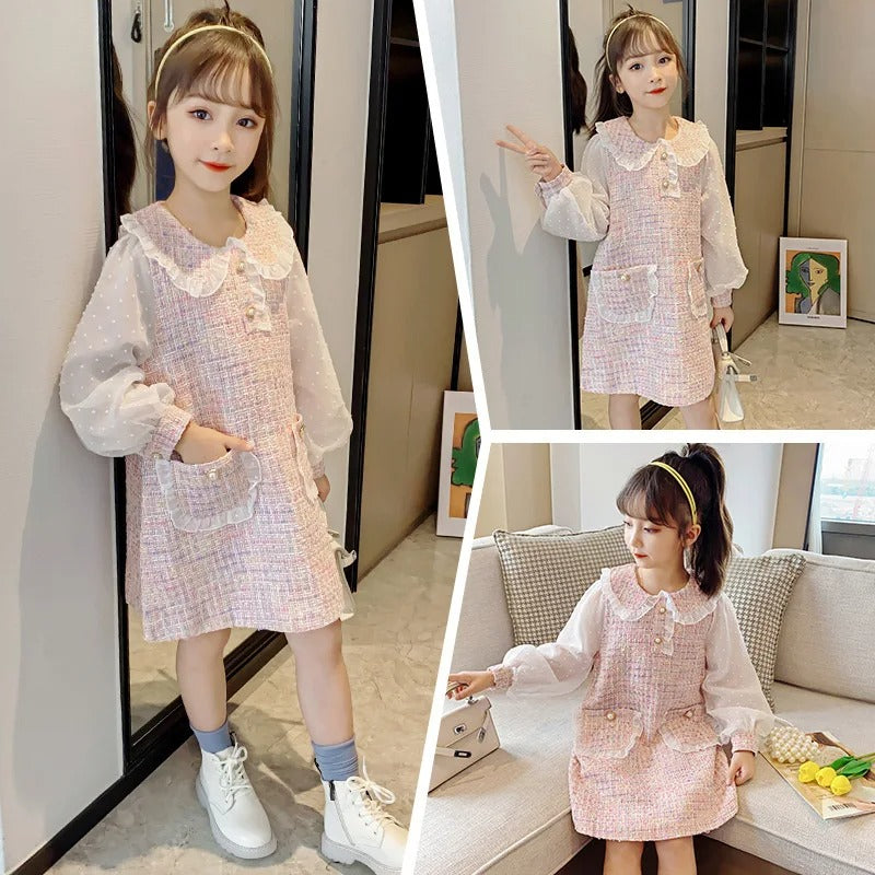 New Girls Princess Dress Middle Big Childrens Princess Dress