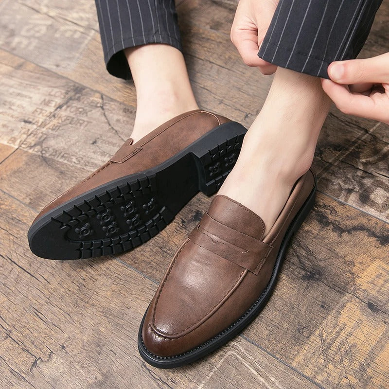 New soft leather breathable leather shoes men Europe station casual British