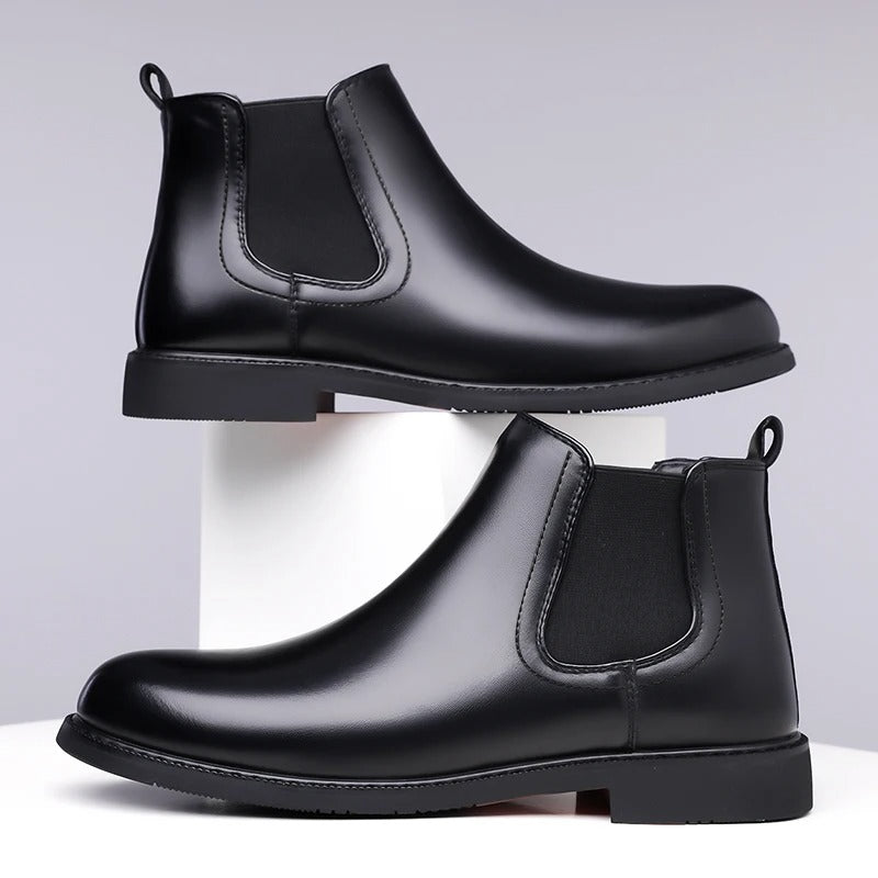 Men Chelsea Boots British Style Business Leather Boot