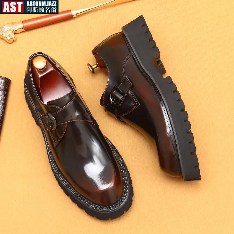 Italian Patent Leather Mens Dress Shoes Luxury Brand Handmade
