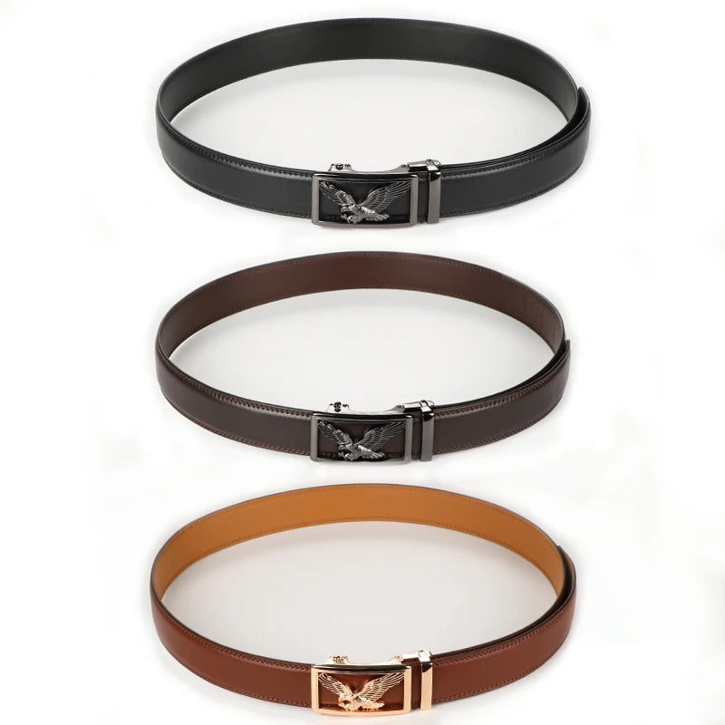 Belt With Alloy Automatic Buckle