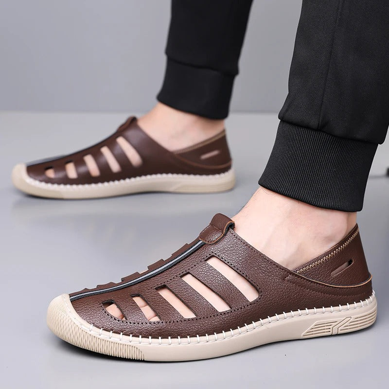 Sandals Man Beach Shoes Fashion Outdoor British Style Walking Loafers Male