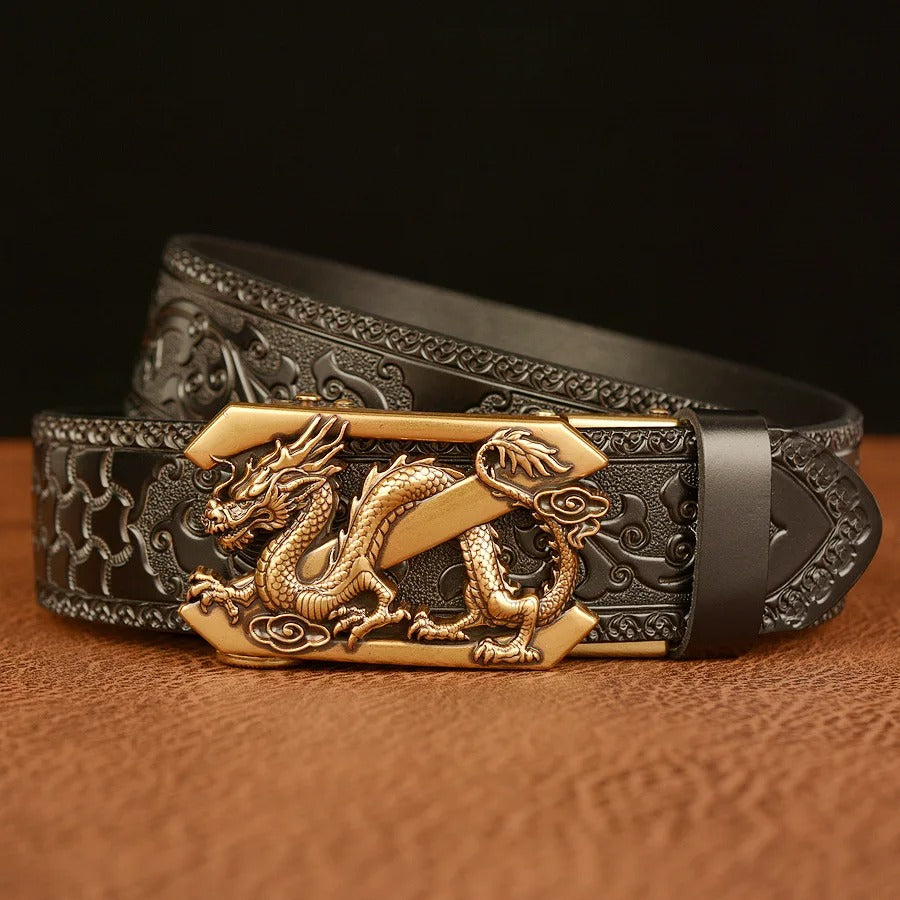 Automatic Buckle Cowboy Casual Style Luxury Brand Punk Belt Men