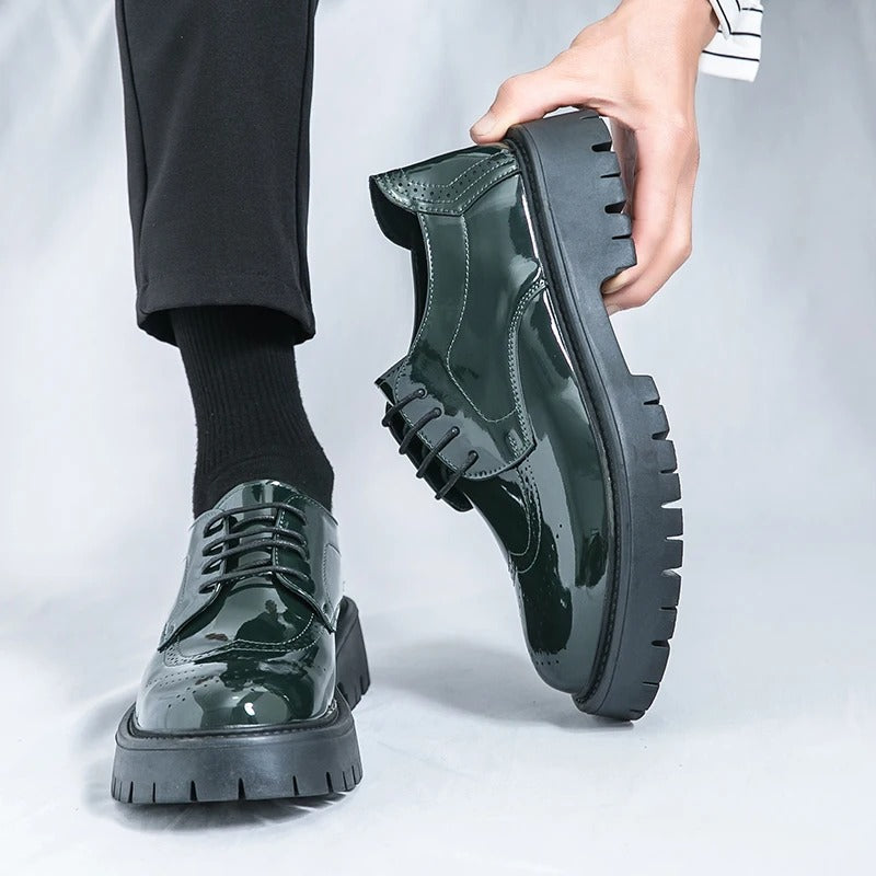 Spring High Quality Men's Dress Shoes Men Platform Oxfords Fashion