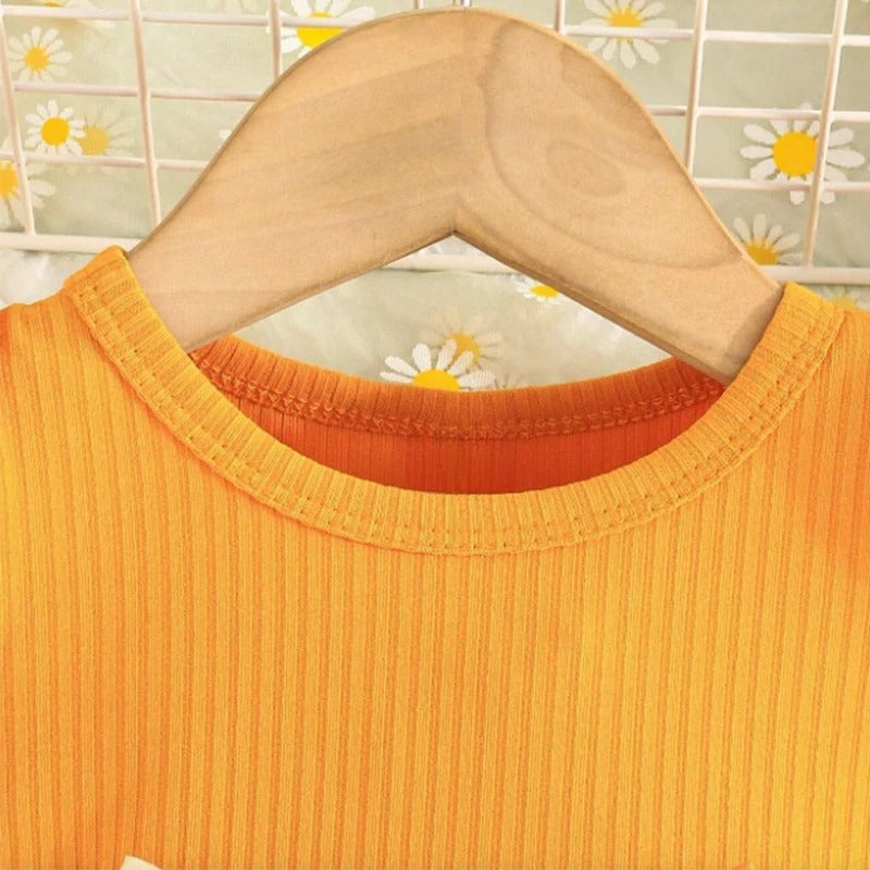 Fly Sleeves Cute Bee Children'S Sleeveless Clothes+Bow Headband