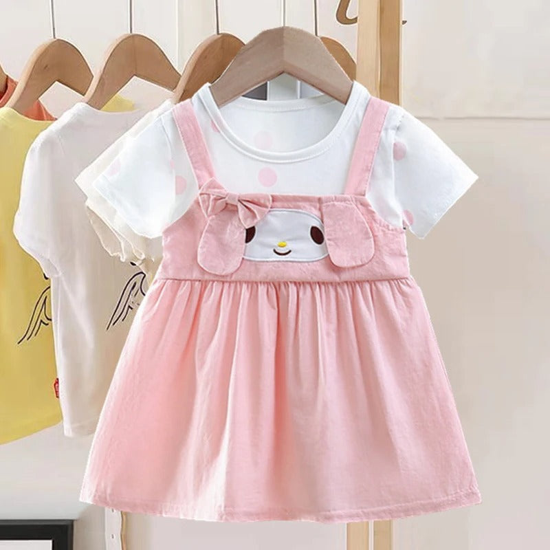 New Baby Girl Dress Cartoon Dog Lovely Princess Dress