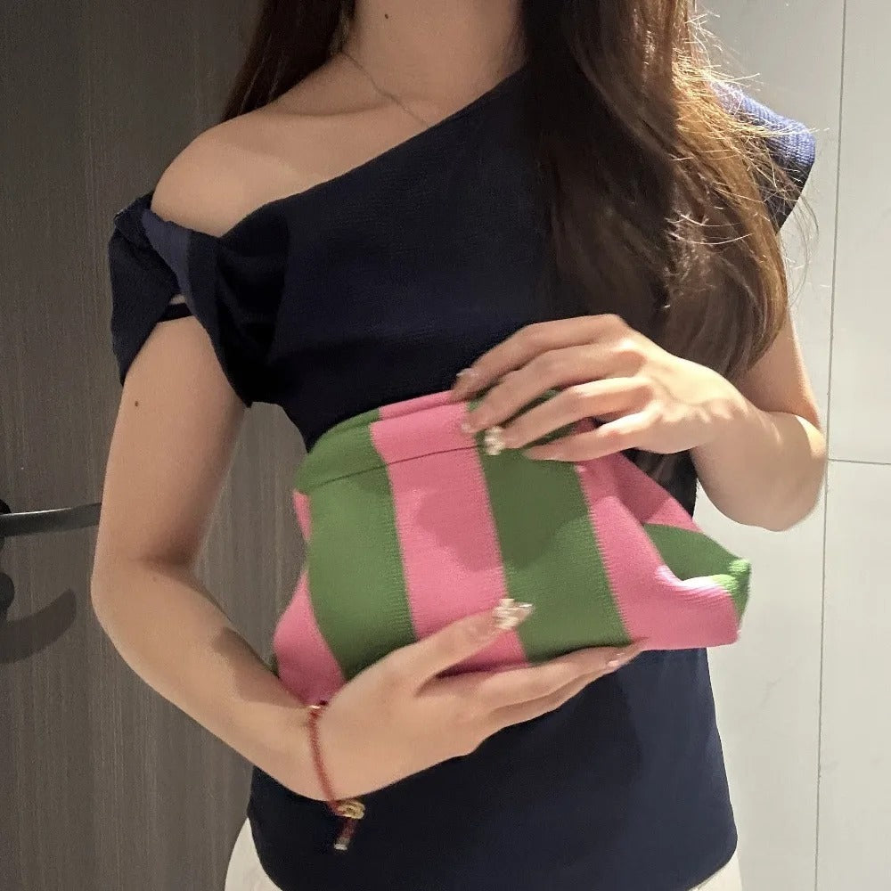 Woven Crochet Stripe Crochet Handbags