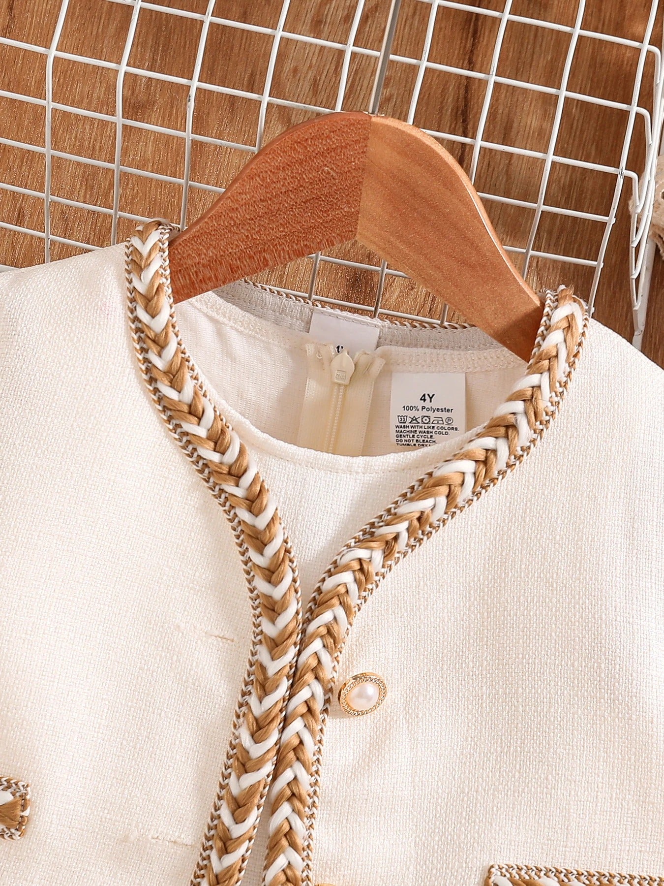 Girls' autumn fashion cute new dress, fluffy princess dress - whit