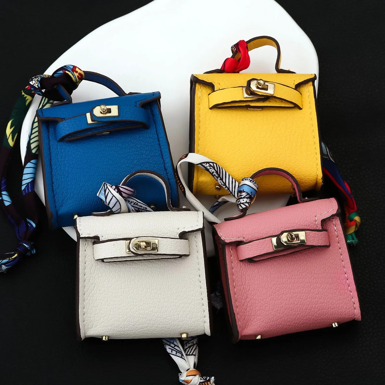 Hanging Ribbon Bag Charms Keychain for Women