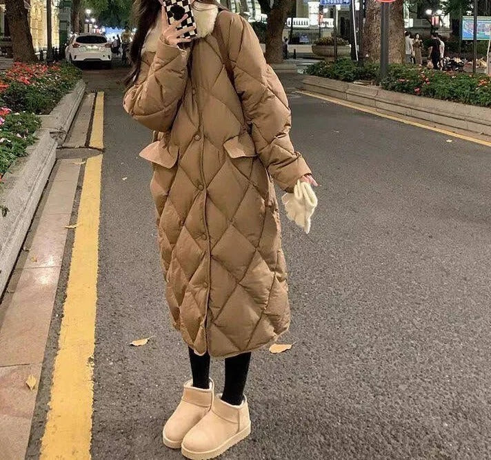 Loose Fit Duck down Cotton Jacket Women's Winter