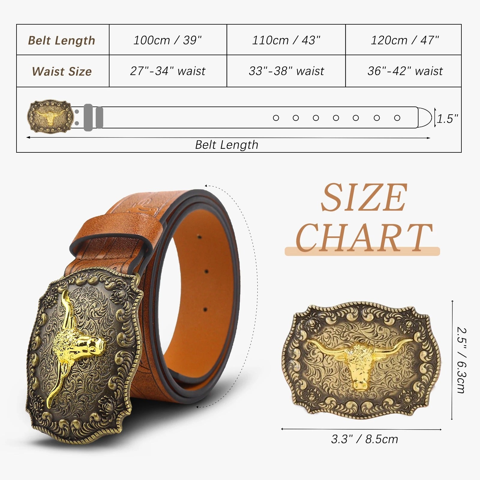 Cowboy Belt jeans pin buckle belt