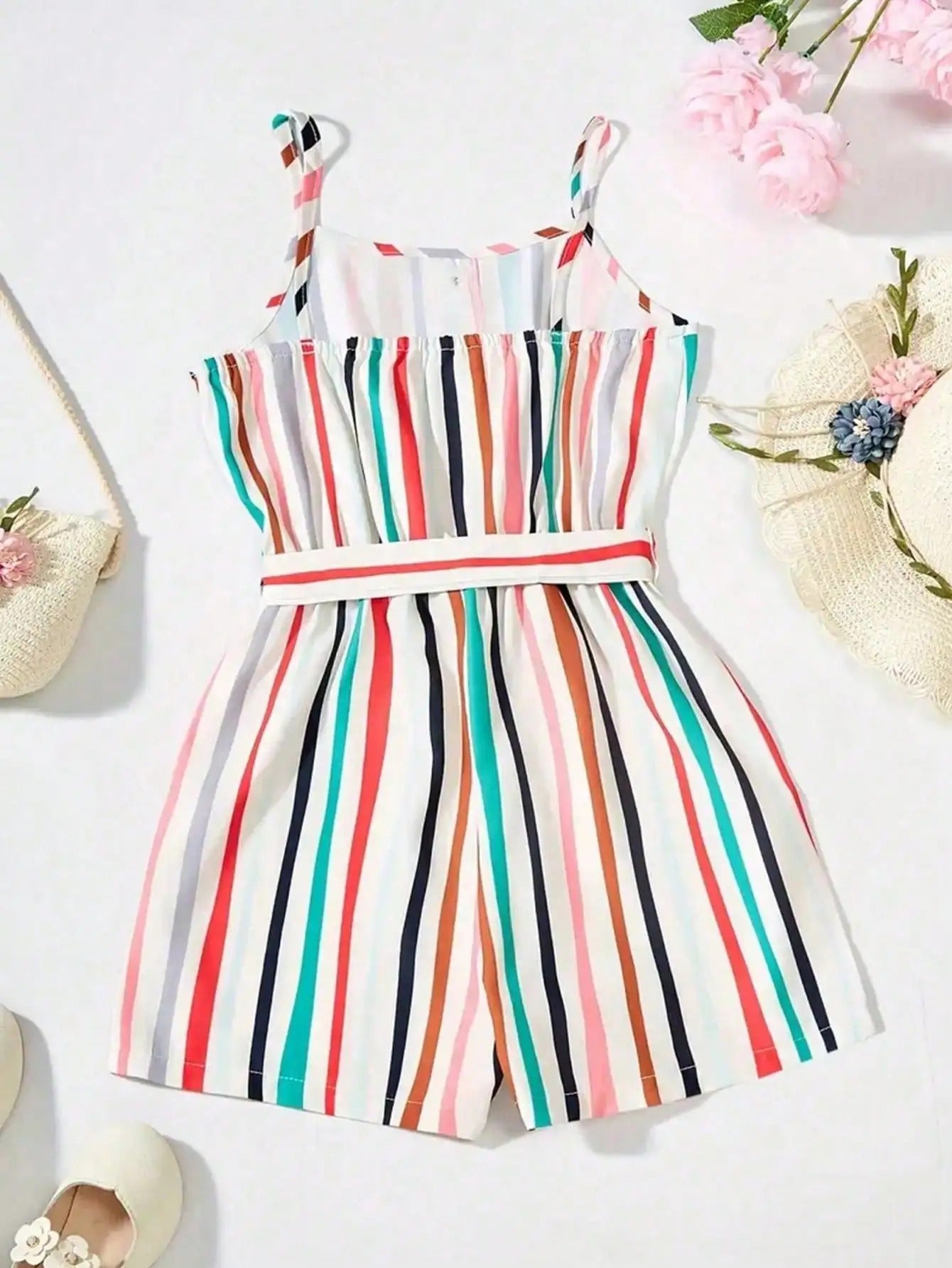 casual button sleeveless suspender jumpsuit shorts