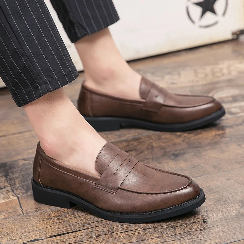 New soft leather breathable leather shoes men Europe station casual British
