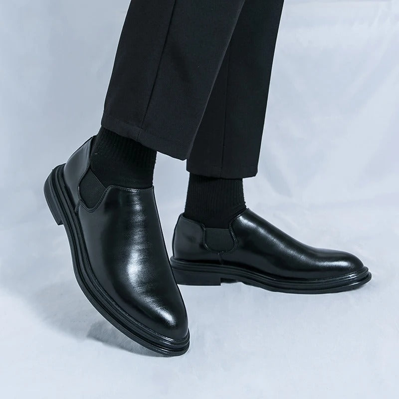 Men's riding boots British low-top short leather boots