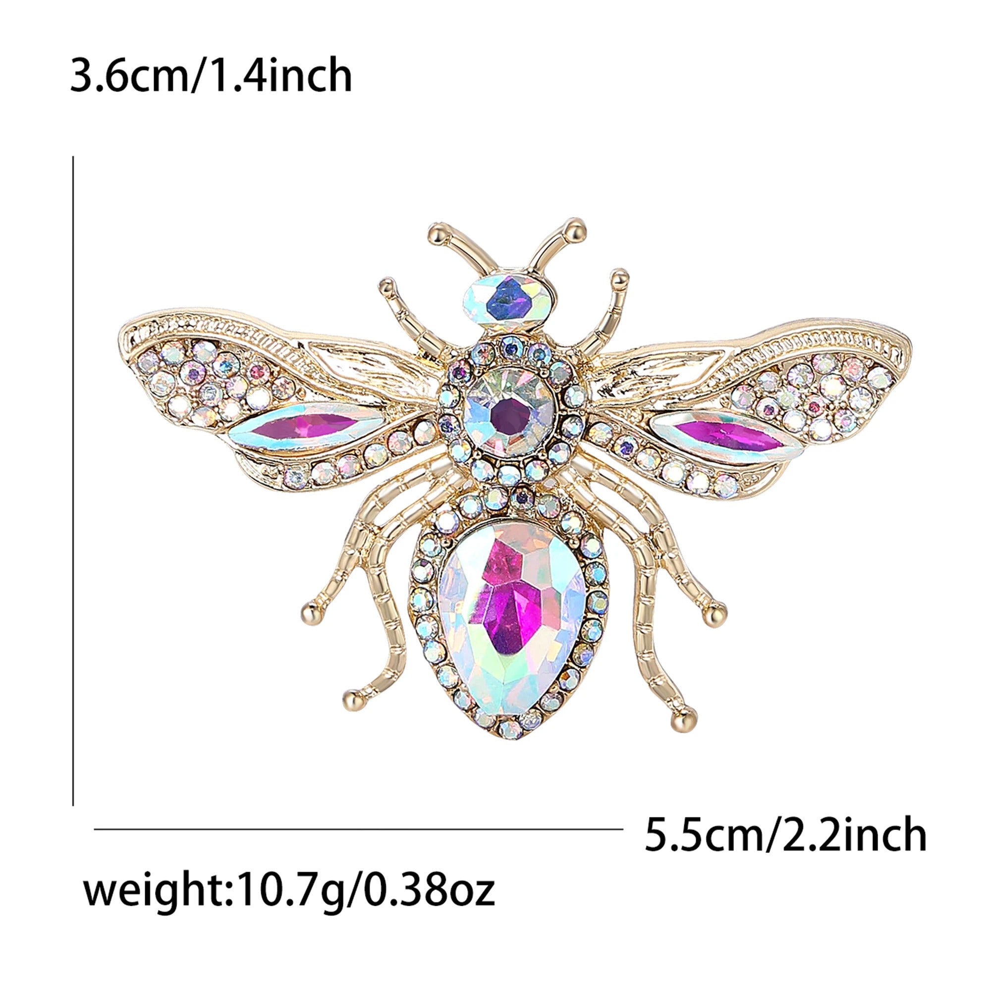 Rhinestone Bee Brooches for Women