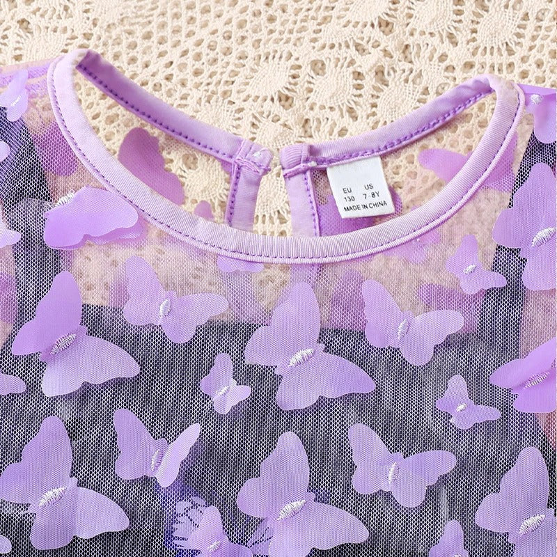 Butterfly 2-Piece Dress &amp; Tee Set - Stretchy, Comfortable &amp; Easy-Care Kids wear
