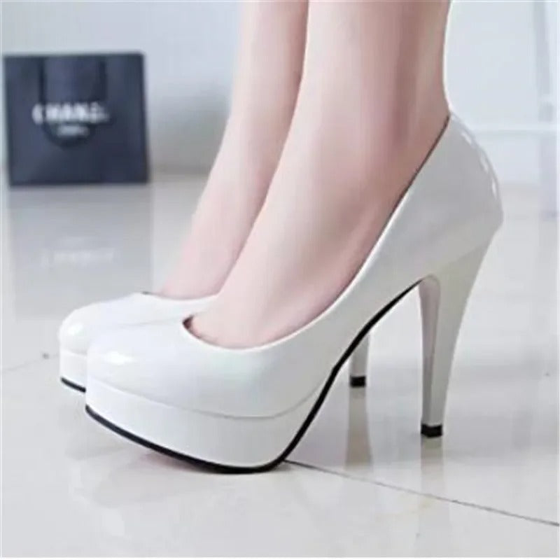 Women Pumps Fashion Classic Patent Leather High Heels