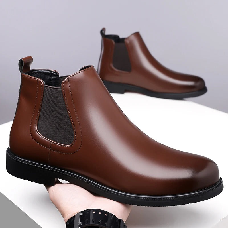Men Chelsea Boots British Style Business Leather Boot