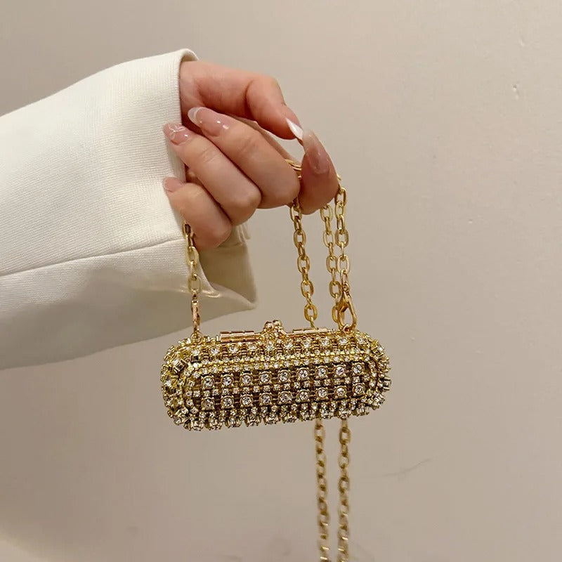 Luxury Cute Chain Party Lipstick Crossbody Bag Woman.