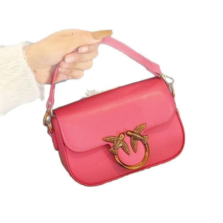 Handheld Tote Fashion Versatile Shoulder Crossbody Small Square Purse Elegant.