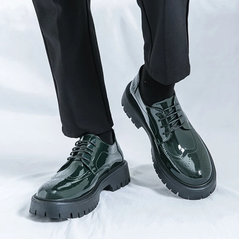Spring High Quality Men's Dress Shoes Men Platform Oxfords Fashion
