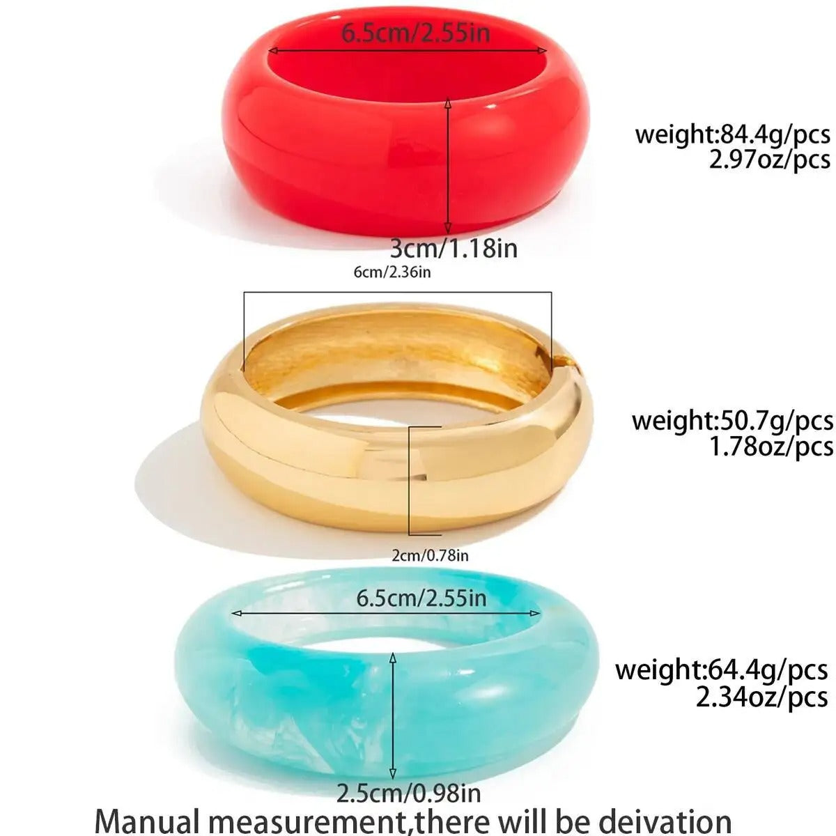 Geometric Metal Wide Bracelet