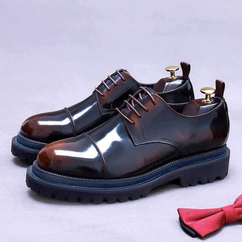 Thick Sole Increased Cowhide Business Casual Shoes