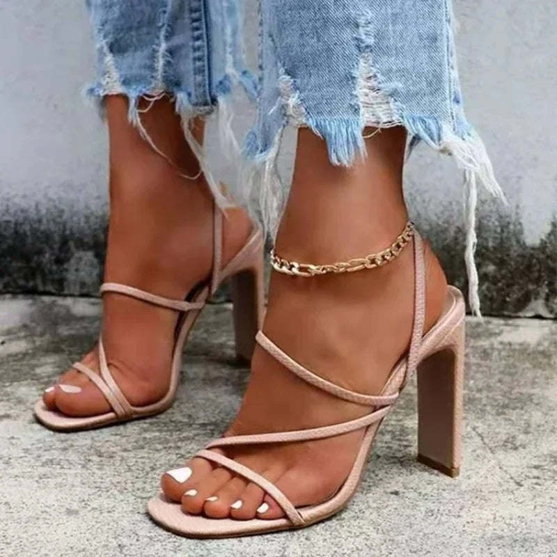 European American Trendy Thick Heel Sandals