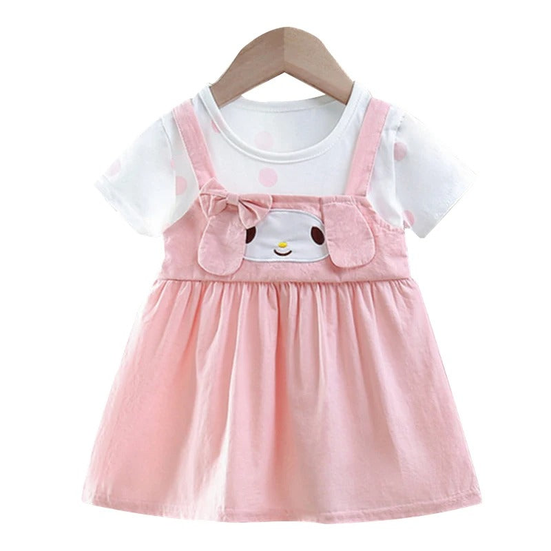 New Baby Girl Dress Cartoon Dog Lovely Princess Dress