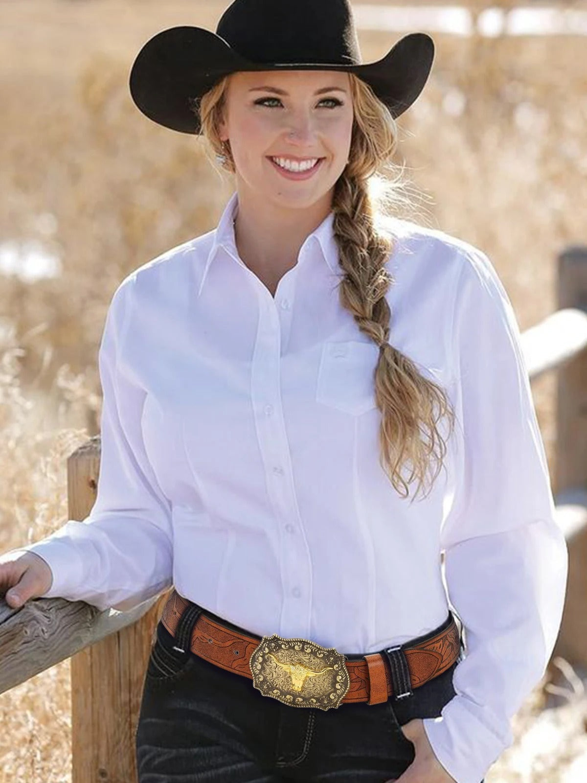 Cowboy Belt jeans pin buckle belt