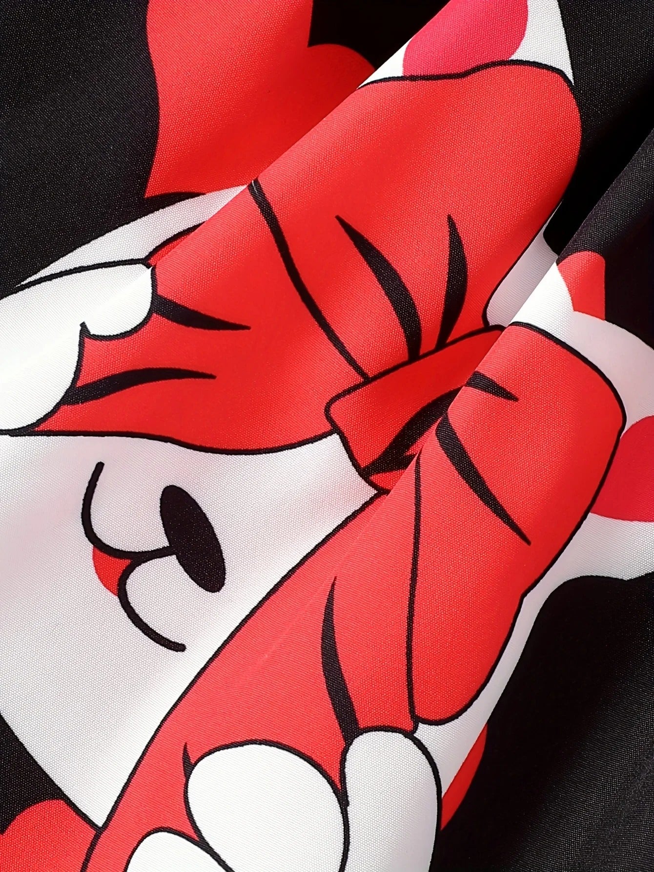 Print, Animal Cartoon Bowknot Appliqué Princess Dress, Holiday Party, with Ribbon.