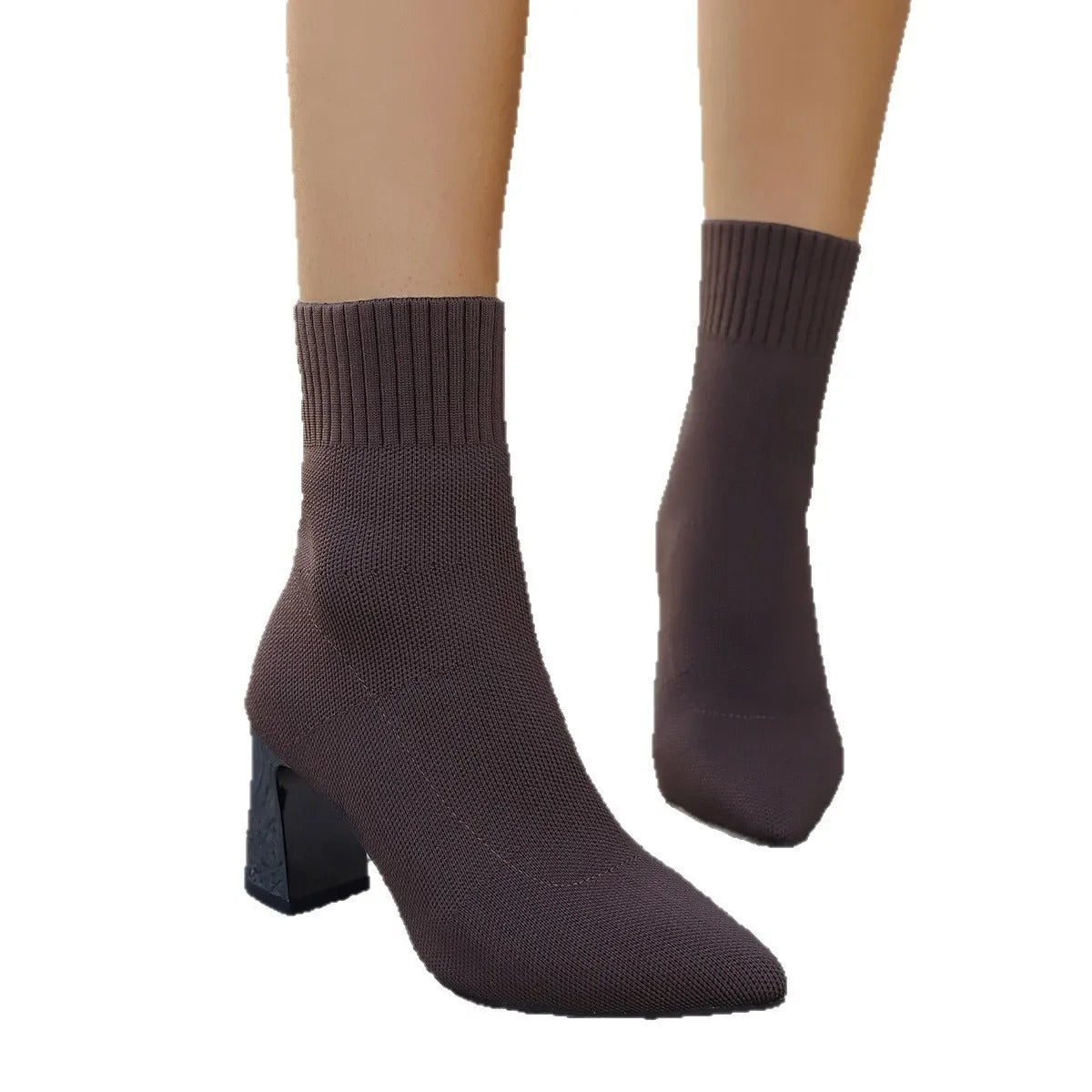 Knitted Mid-Calf Sock Boots