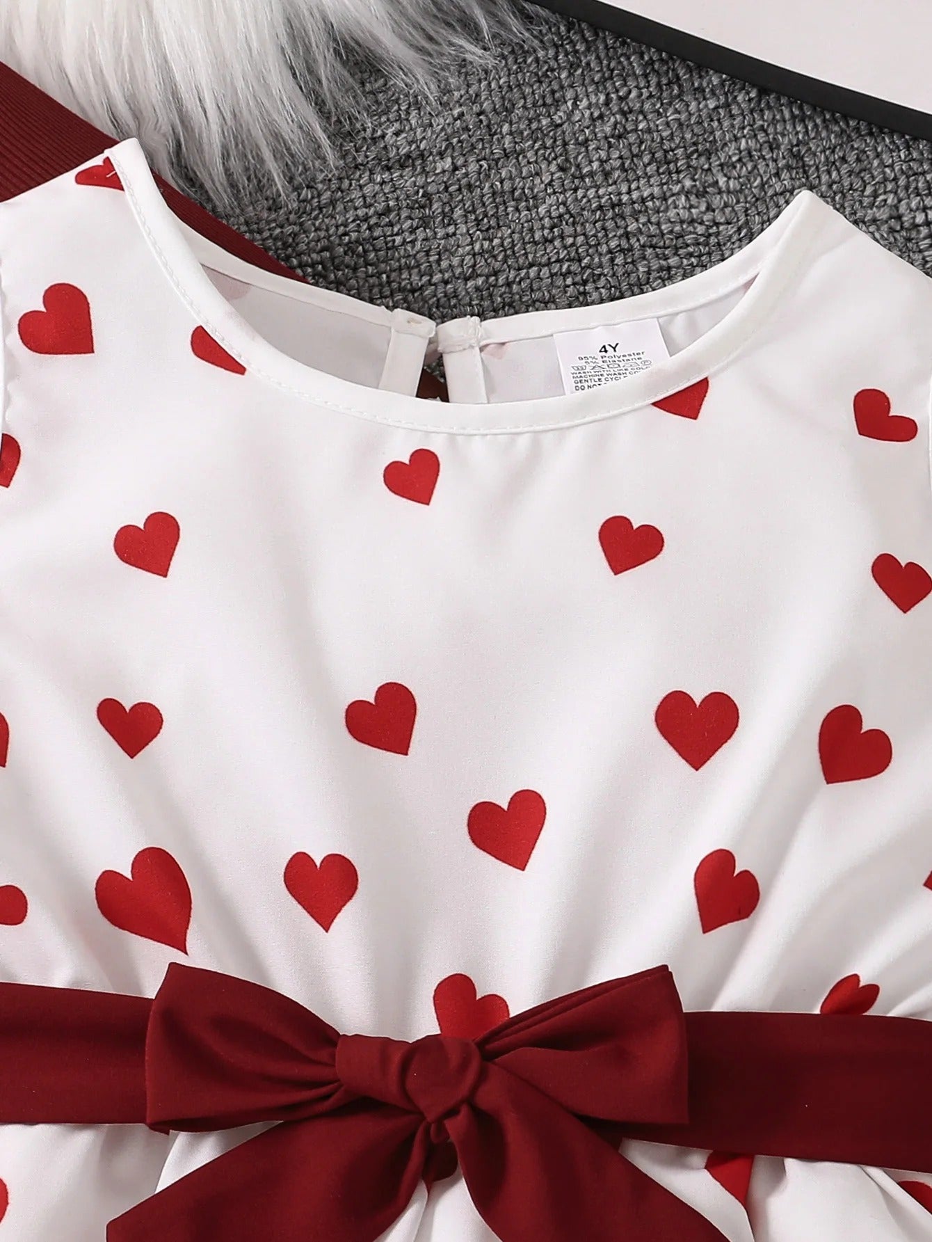 Heart-Shaped Floral Skirt Fashion Outfit for Girls.