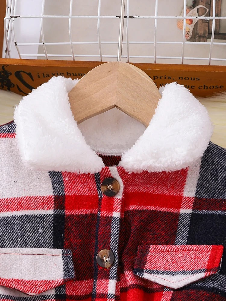 Checkered Dress Hat Two Piece Set.