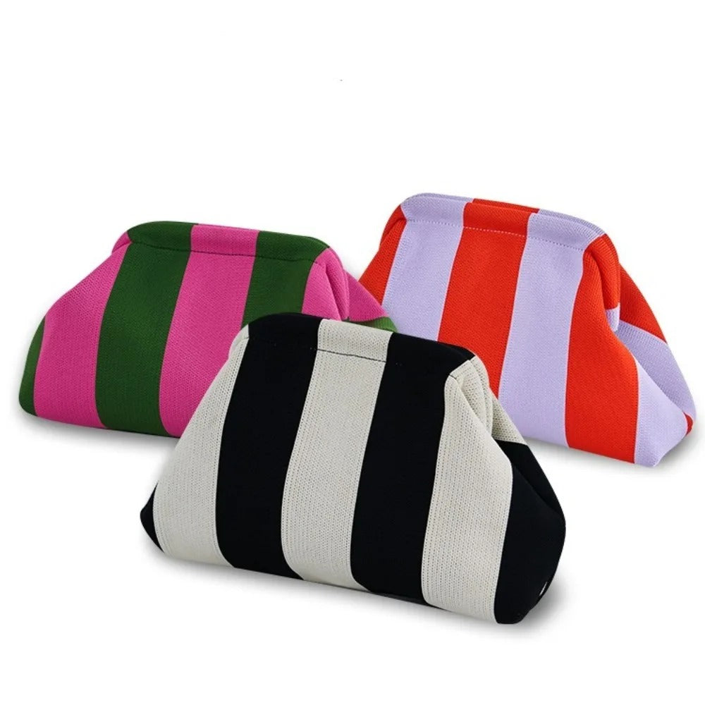 Woven Crochet Stripe Crochet Handbags