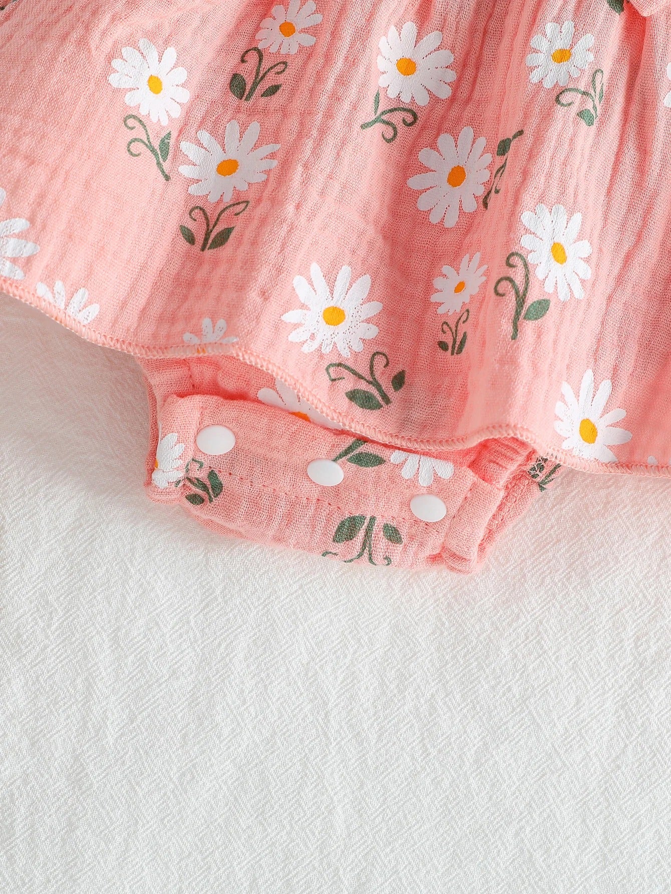 Rompers Dress Daisy Print Short Sleeve Jumpsuits Clothes Bodysuits +Headband.