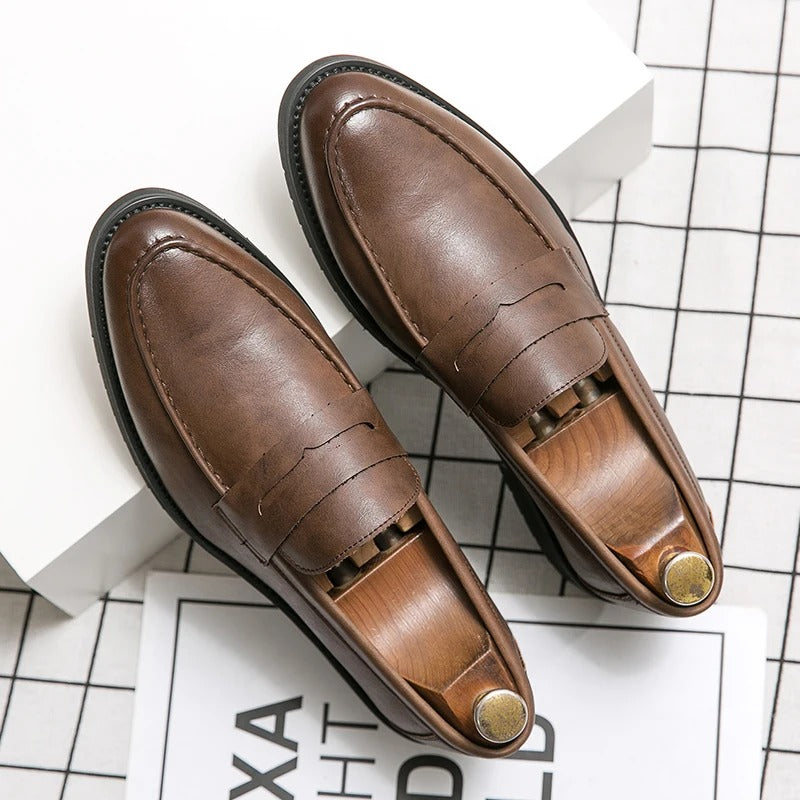 New soft leather breathable leather shoes men Europe station casual British