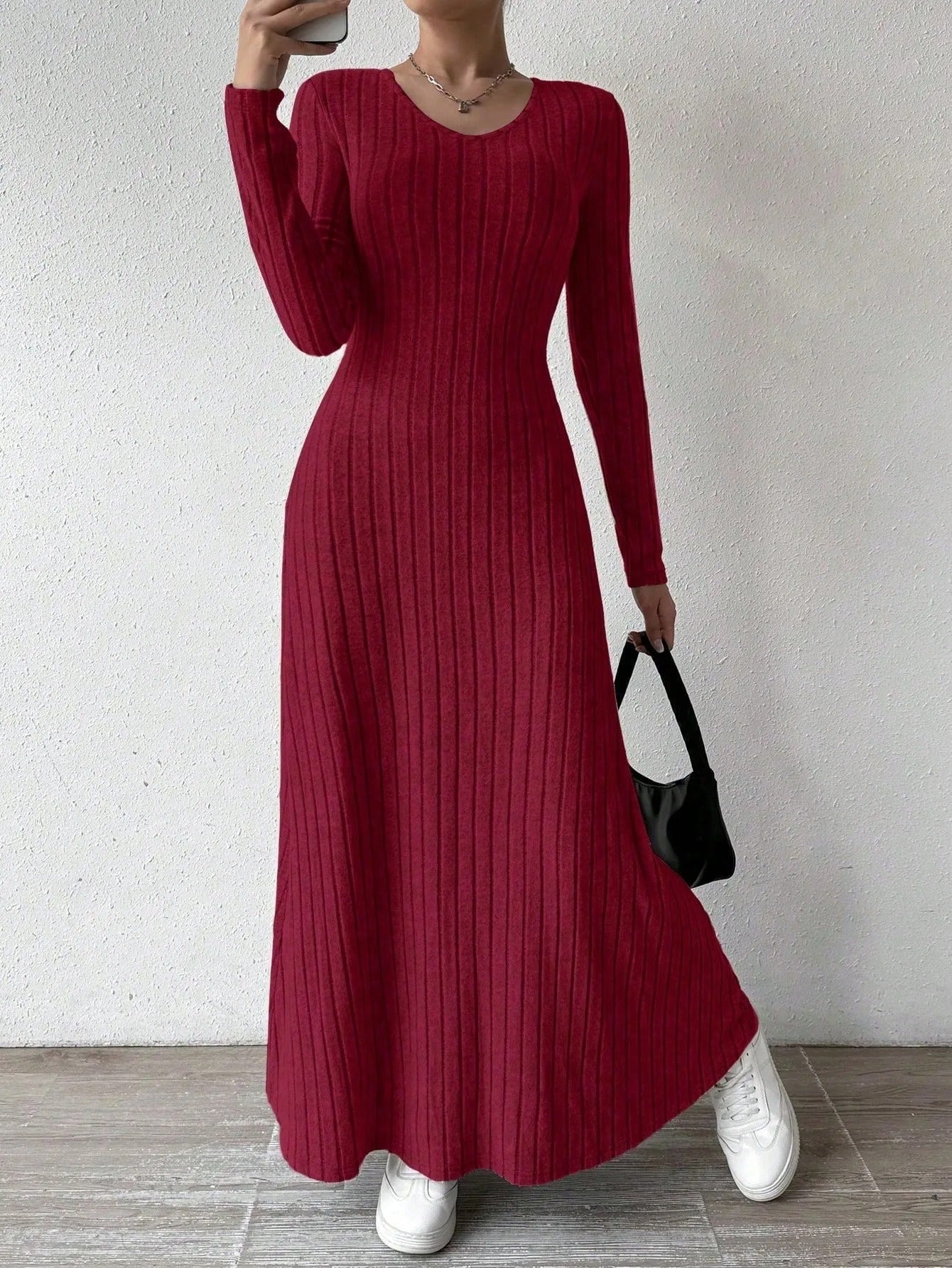 Knitted Maxi Dress Women