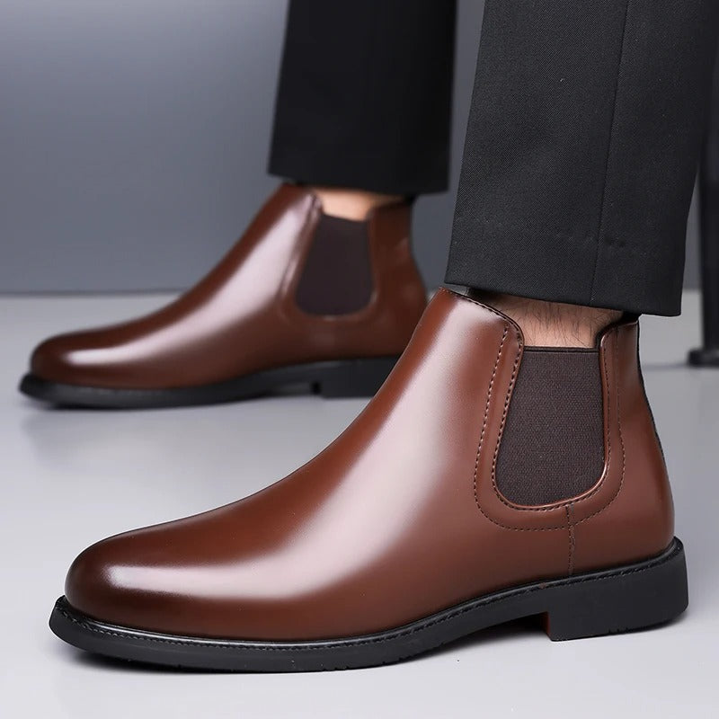 Men Chelsea Boots British Style Business Leather Boot