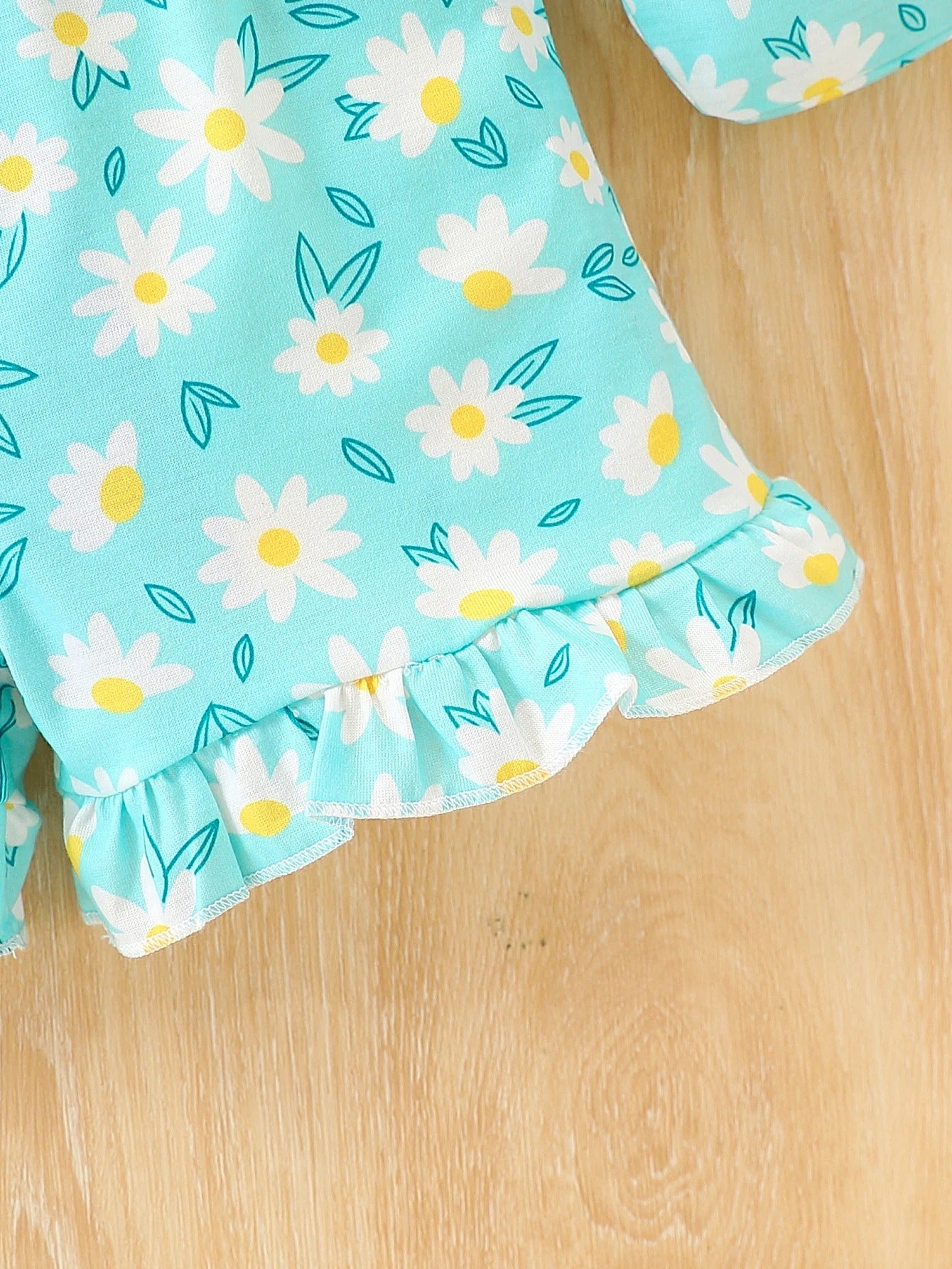 Baby girl baby fashionable casual flower full body printed suspender jumpsuit
