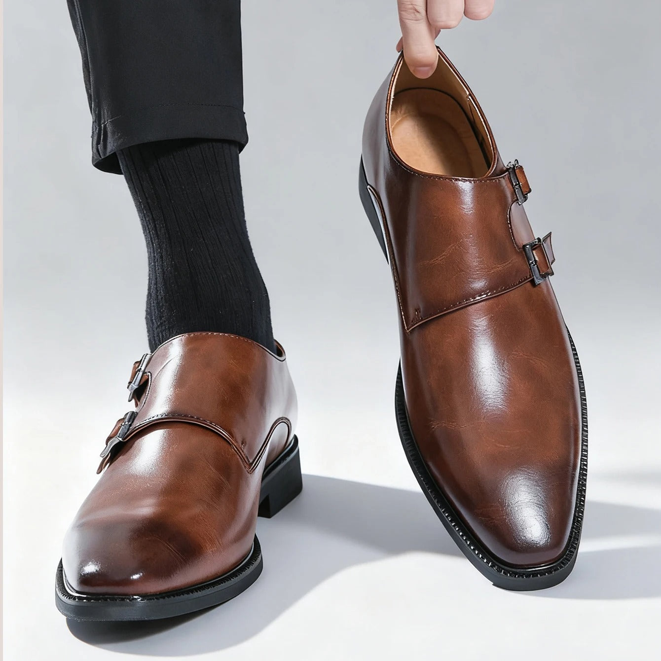 Pointed Toe Buckle Business Office Wedding Comfortable Men's Oxfords Shoes